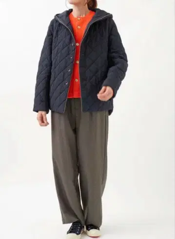 팔라스 팰리스 리사이클 나일론 웨더 퀼팅 후드 블루종 네