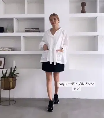 물세탁만 cen. 2way 후디 블루종 화이트 마운틴 후드티