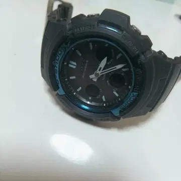 G-Shock 블랙/블루 아날로그/디지털 시계