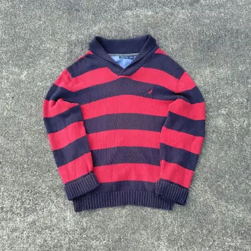 00s nautica 그런지 y2k 보더 니트 스웨터