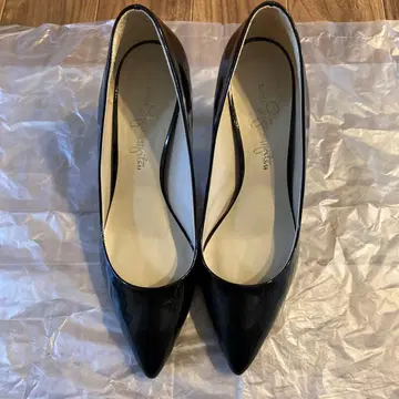 긴자 카네마츠 하이힐 블랙 스틸레토