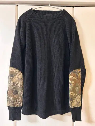 HYSTERIC GLAMOUR 플란더스 린넨 니트 블랙