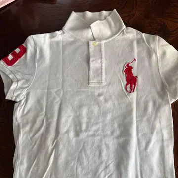 피케 셔츠 반팔 화이트 빨간색 로고 3