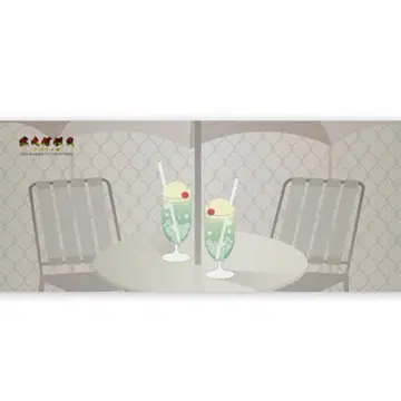 키타로 탄생 게게게의 수수께끼 추억전 페이스 타월 크림 소다 게수