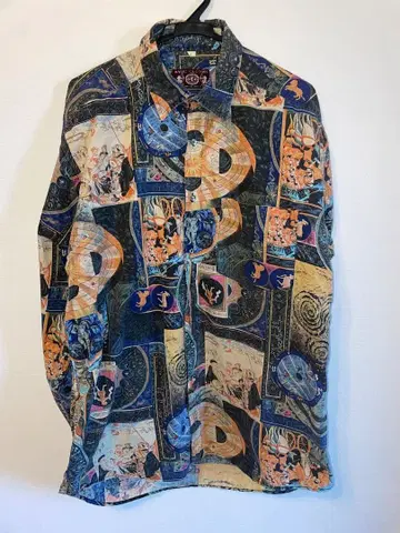 TOM TAILOR 아트 프린트 구제 의류 올 패턴 긴팔 셔츠