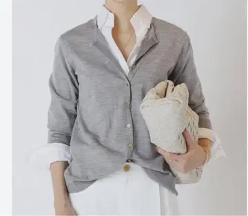 Deuxieme Classe FF30 크루넥 가디건 울