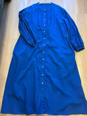 써니 라벨 트윌 코튼 레이온 핀턱 셔츠 원피스