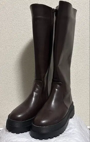 moment+ 통굽 롱 부츠 M 사이즈