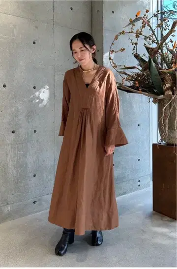 [Chaos] 알파카 린넨 카프카 원피스 마론