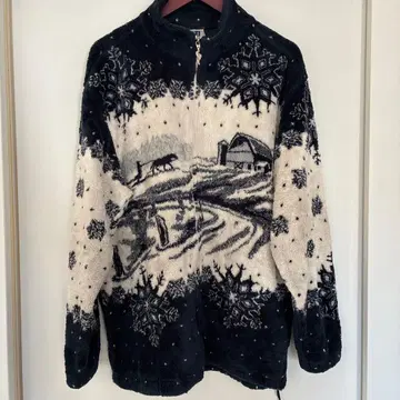 art unlimited sportswear 애니멀 무늬 플리스 90s