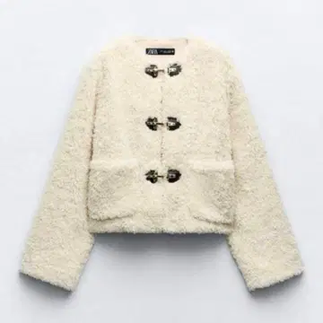 ZARA 페이크 보아 자켓 랍스터 클래스 L 사이즈