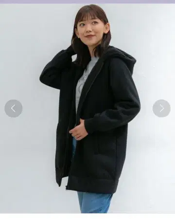 허니즈 시네마 클럽 보아 안감 롱 후드티 속기모 M 블랙