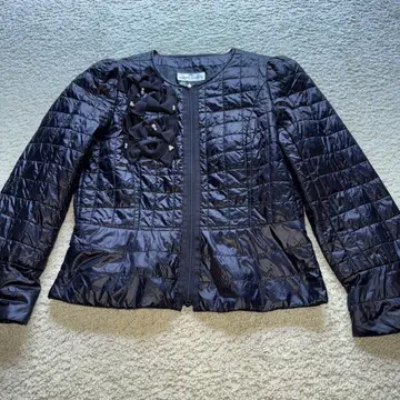 GALLERIA VISCONTI 블랙 퀼팅 자켓