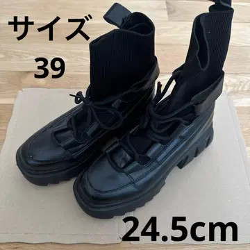 SVEC 통굽 스니커즈 삭스 부츠 39 24.5cm