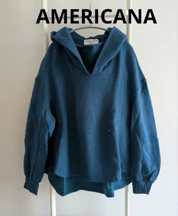 AMERICANA 아메리카나 원 포인트 풀오버 후드티 속기모