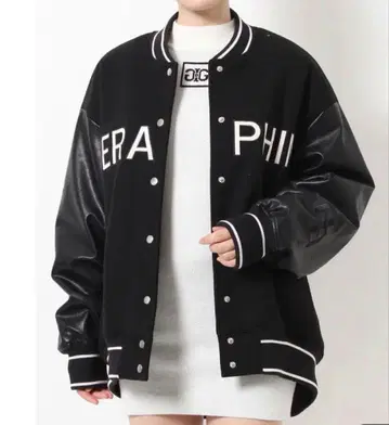 GYDA SERAPHIM 바시티 자켓 블랙