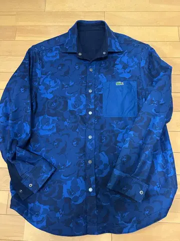 Lacoste 네이비 꽃무늬 셔츠 M