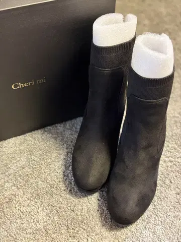 Cheri mi 니트 콤비 숏부츠