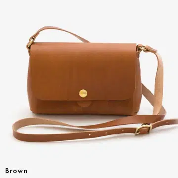 DURAM 가죽 숄더백 S 브라운