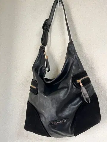 Repetto 블랙 가죽 토트백