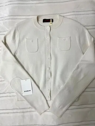 CABaN 코튼 캐시미어 크루넥 가디건 화이트 XS(7호)