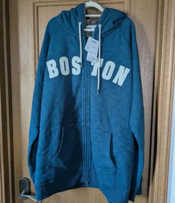 BOSTON 로고 파랑 집업 후드티 3 L 사이즈 택 포함
