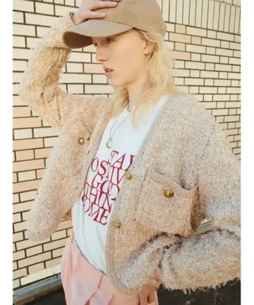 Mila Owen 니트 트위드 숏 자켓