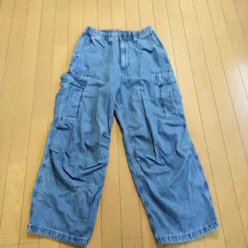 블루 데님 카고 팬츠