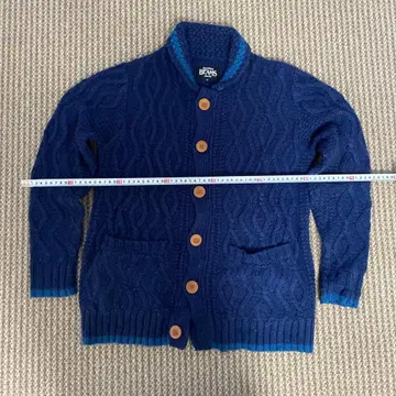네이비 케이블 니트 가디건 M