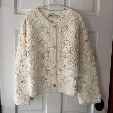 ZARA 마크라메 니트 가디건