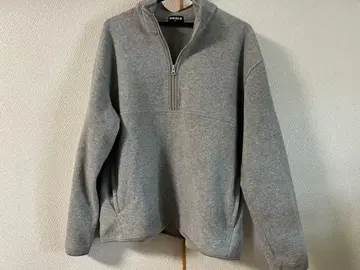 올드 유니클로 하프 지퍼 플리스 그레이 XL