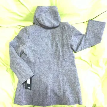 택 포함 새상품 후드 부착 울 코트