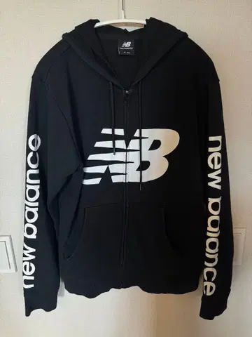 New Balance 블랙 후드티 풀 집업 M 사이즈