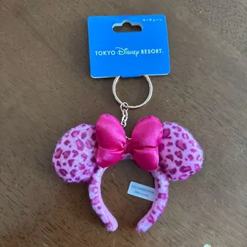 도쿄 디즈니 리조트 머리띠 키체인 레오파드 무늬