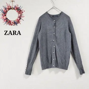 자라 ZARA 펄 버튼 니트 가디건 페미닌 걸리시 S