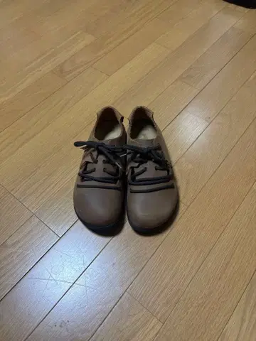 브라운 레이스업 슈즈 37