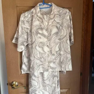 마블 무늬 셋업 반팔