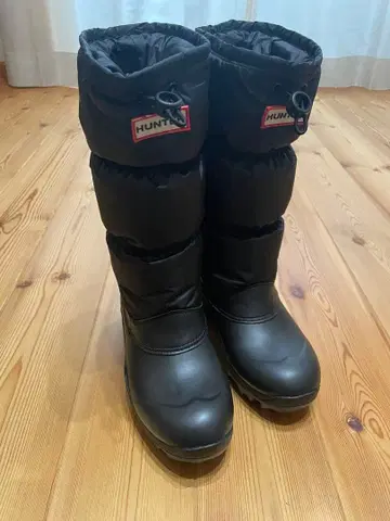 HUNTER 방수 다운 부츠 블랙