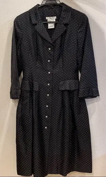 Ren 도트 무늬 긴팔 셔츠 원피스