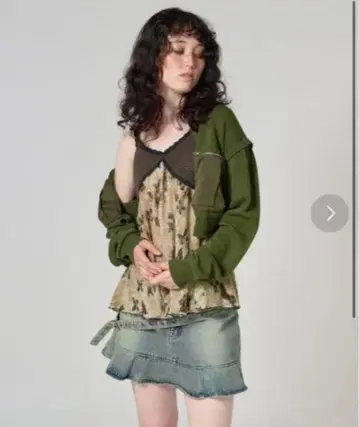 tina jojun 빈티지 스타일 니트 튜닉 카멜