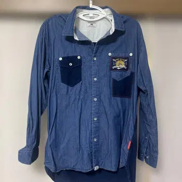 DRUGSTORE'S 데님 블루 긴팔 셔츠