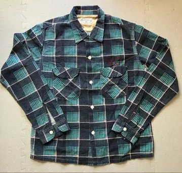 Steam and Tree L 사이즈 플란넬 셔츠
