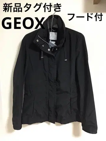 [택 포함 새상품] GEOX WOMEN'S JACKET 블랙 후드 부착