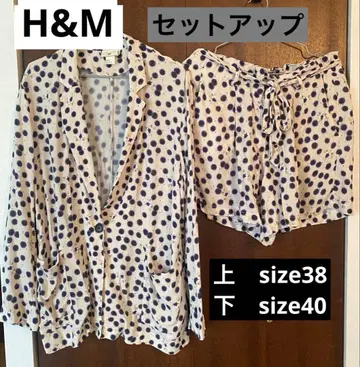 H&M 디자이너 콜라보 물방울 패턴 셋업