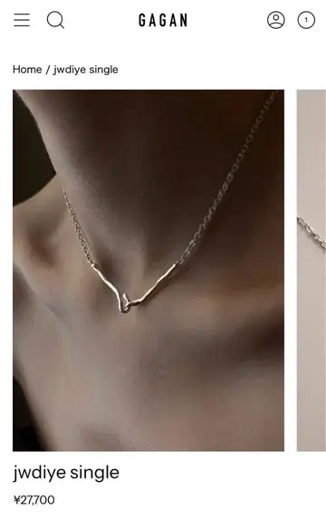GAGAN jwdiye 싱글 실버 목걸이