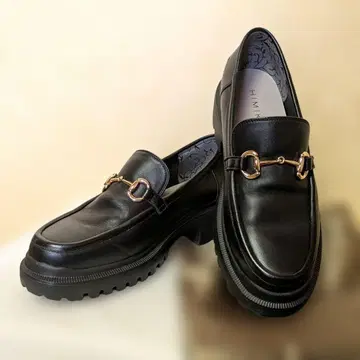 히미코 로퍼 트랙 밑창 블랙 23.5cm 통굽