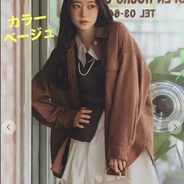 COCODEAL 코코딜 셔츠 라이크 스웨이드 블루종 블루종