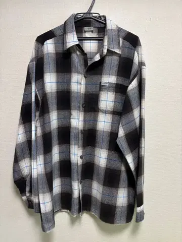 Cal top 긴팔 플란넬 셔츠 체크 무늬