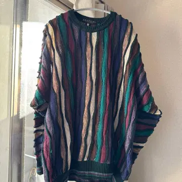 Coogi풍 구제 니트