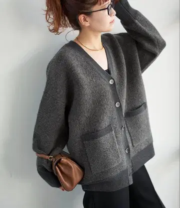 스픽앤스팬 부클레 더블 페이스 가디건